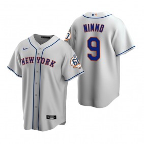 New York Mets Brandon Nimmo Nike Gray 60th Anniversary Replica Jersey