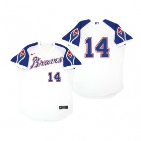 Atlanta Braves Adam Duvall White 1974 Cooperstown Collection Throwback Home Jersey