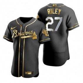 Atlanta Braves Austin Riley Nike Black Gold Edition Authentic Jersey