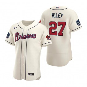 Atlanta Braves Austin Riley Cream 2021 World Series Authentic Jersey