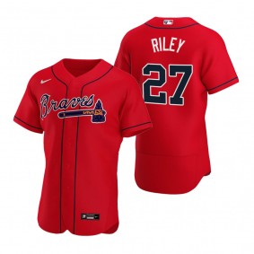 Men's Atlanta Braves Austin Riley Nike Red Authentic 2020 Alternate Jersey
