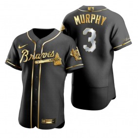 Atlanta Braves Dale Murphy Nike Black Gold Edition Authentic Jersey