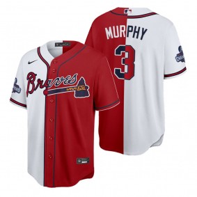 Atlanta Braves Dale Murphy Split Red White 2021 World Series Champions Jersey