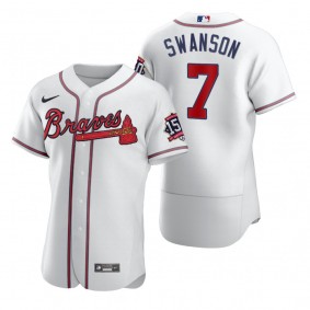 Atlanta Braves Dansby Swanson White 150th Anniversary World Series Jersey