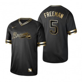 2019 Golden Edition Atlanta Braves Freddie Freeman Black Jersey
