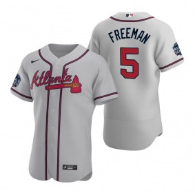 Atlanta Braves Freddie Freeman Gray 2021 World Series Authentic Jersey