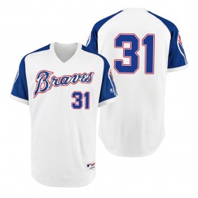 Braves Greg Maddux White 1974 Turn Back the Clock Authentic Jersey