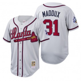 Atlanta Braves Greg Maddux White Cooperstown Collection Authentic Jersey