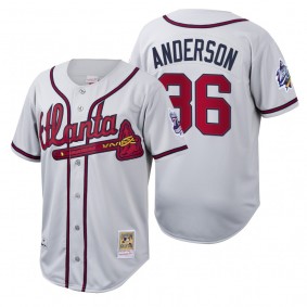 Atlanta Braves Ian Anderson White Cooperstown Collection Authentic Jersey
