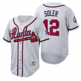 Atlanta Braves Jorge Soler White Cooperstown Collection Authentic Jersey