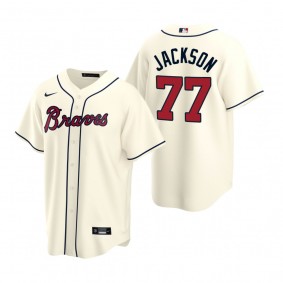 Men's Atlanta Braves Luke Jackson Nike Cream 2020 Replica Alternate Jersey