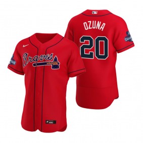 Atlanta Braves Marcell Ozuna Red 2021 World Series Champions Authentic Jersey