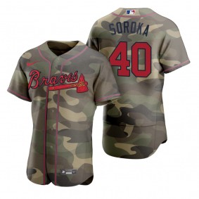 Atlanta Braves Mike Soroka Camo Authentic 2021 Armed Forces Day Jersey