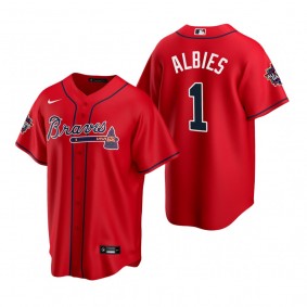 Atlanta Braves Ozzie Albies Red 2021 MLB All-Star Game Replica Jersey