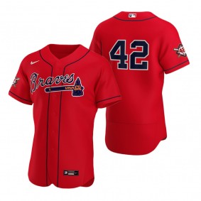 Atlanta Braves Red Jackie Robinson Day Authentic Jersey