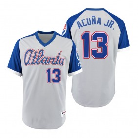 Braves Ronald Acuna Jr. Gray Royal 1979 Turn Back the Clock Authentic Jersey