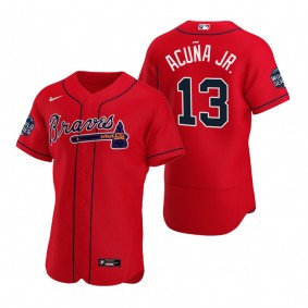 Atlanta Braves Ronald Acuna Jr. Red 2021 World Series Authentic Jersey