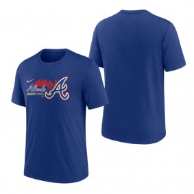 Men's Atlanta Braves Royal 2023 City Connect Tri-Blend T-Shirt