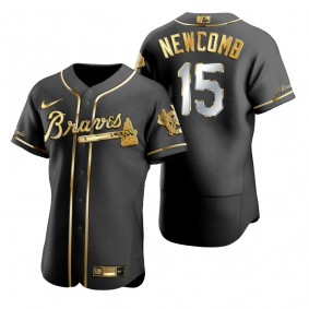 Atlanta Braves Sean Newcomb Nike Black Gold Edition Authentic Jersey