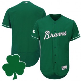 Male Atlanta Braves St. Patricks Day Green Celtic Flexbase Collection Jersey