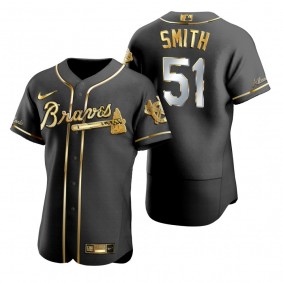 Atlanta Braves Will Smith Nike Black Gold Edition Authentic Jersey