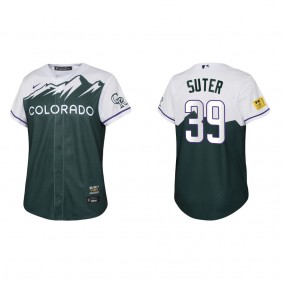 Brent Suter Youth Colorado Rockies Nike Green City Connect Replica Jersey
