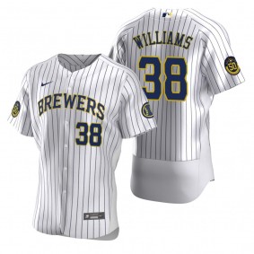 Men's Milwaukee Brewers Devin Williams Nike White Authentic Home Jersey