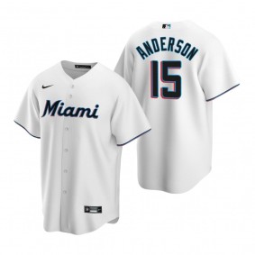 Miami Marlins Brian Anderson Nike White Replica Home Jersey