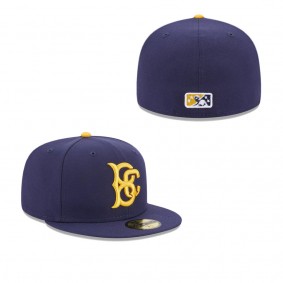 Men's Brooklyn Cyclones Navy Authentic Collection Alternate Logo 59FIFTY Fitted Hat