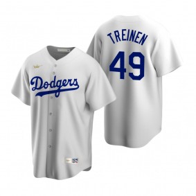 Los Angeles Dodgers Blake Treinen Nike White Cooperstown Collection Home Jersey