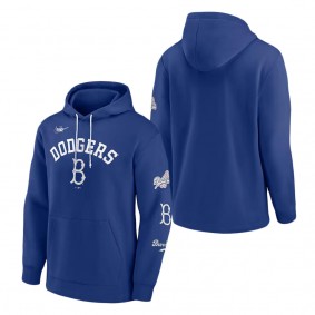 Men's Brooklyn Dodgers Royal Cooperstown Collection Rewind Lefty Pullover Hoodie