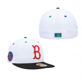 Men's Brooklyn Dodgers White Black Cooperstown Collection Primary Eye 59FIFTY Fitted Hat