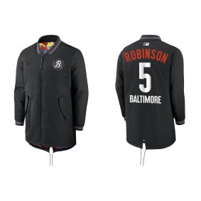 Brooks Robinson Baltimore Orioles Nike Black 2023 City Connect Authentic Collection Dugout Long Sleeve Full-Zip Jacket