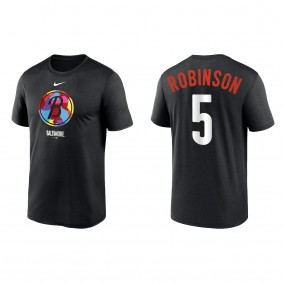 Brooks Robinson Baltimore Orioles Black 2023 City Connect Large Logo T-Shirt