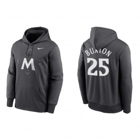 Byron Buxton Minnesota Twins Nike Anthracite 2023 Bracket Therma Performance Pullover Hoodie