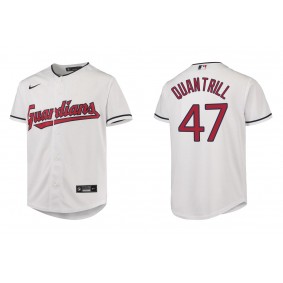 Youth Cleveland Guardians Cal Quantrill White Replica Jersey