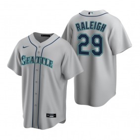 Seattle Mariners Cal Raleigh Nike Gray Replica Road Jersey