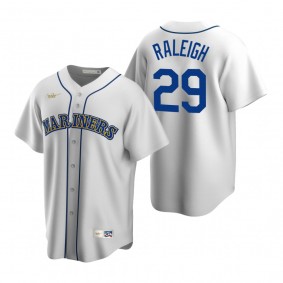 Seattle Mariners Cal Raleigh Nike White Cooperstown Collection Home Jersey