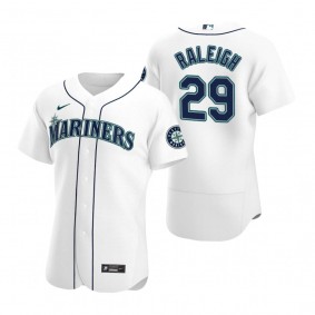 Men's Seattle Mariners Cal Raleigh White Authentic Home Jersey