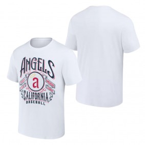 Men's California Angels Darius Rucker Collection by Fanatics White Cooperstown Collection Distressed Rock T-Shirt