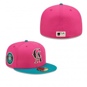Men's California Angels Pink Green Cooperstown Collection 1967 MLB All-Star Game Passion Forest 59FIFTY Fitted Hat