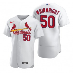 St. Louis Cardinals Adam Wainwright Nike White 2020 Authentic Jersey