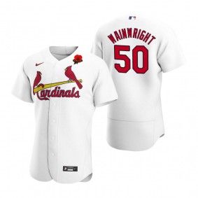 St. Louis Cardinals Adam Wainwright Poppy Patch Authentic White Memorial Day Jersey