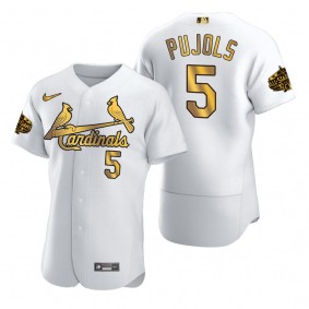 St. Louis Cardinals Albert Pujols White Gold 2022 MLB All-Star Game Jersey