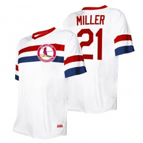 Andrew Miller St. Louis Cardinals Stitches White Cooperstown Collection V-Neck Jersey