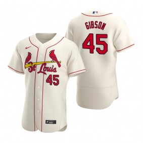 Men's St. Louis Cardinals Bob Gibson Nike Cream Authentic 2020 Alternate Jersey