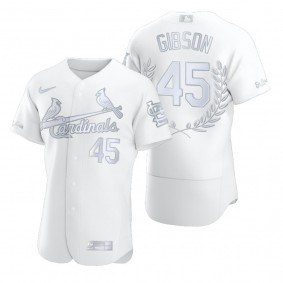 St. Louis Cardinals Bob Gibson White Awards Collection Jersey