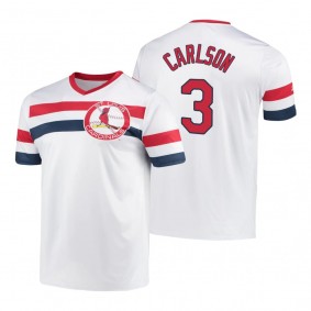 St. Louis Cardinals Dylan Carlson White Cooperstown Collection V-Neck Jersey