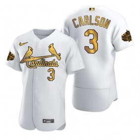 St. Louis Cardinals Dylan Carlson White Gold 2022 MLB All-Star Game Jersey