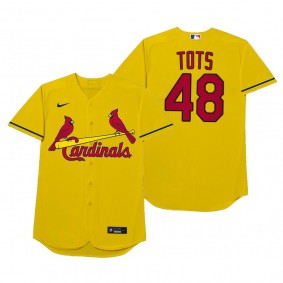 St. Louis Cardinals Harrison Bader Tots Gold 2021 Players' Weekend Nickname Jersey